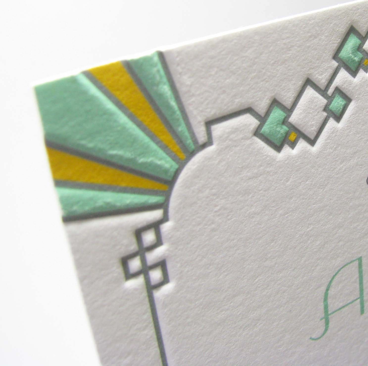 Art Deco wedding invitations