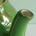 Tiny Hall China 2-Cup Teapot, Green with Gold French Flower Decoration