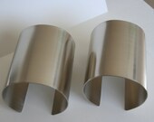 Set of Two-Super Wide Metal Cuffs 2.5"