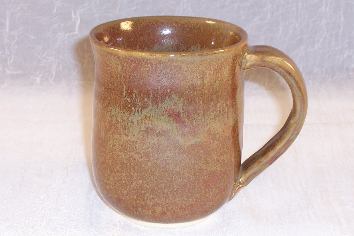 Ceramic Mug Caramel Coffee Mugs Cup Handmade Wheel Thrown  Stoneware Ceramics   Pottery