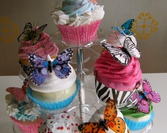 Fake Cupcake Butterfly Fairy Cake Collection Cupcakes Alice In Wonderland Little Girls Room Decor, Classrooms Can Make Into An Ornament