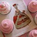 Marie Antoinette Sweetheart Package Includes Dish Towel/ 1 Fake Bake Sweetheart Cupcake for your Valentine, Childs Teacher, Friends, Family