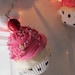 Fake Cupcake Pink Rockabilly String of Lights 12 Legs Orignal Concept Design 10 Mini Pink Fake Cupcakes Fab Bakery Decor First on Etsy