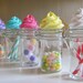 Fake Cupcake Candy Shoppe Classic Swirl Glass Jars Set 6 Orig. 12 Legs Concept Perfect Wed/Birthday Favors Often Imitated Never Duplicated