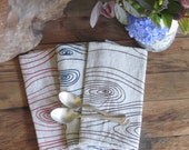 Set of nine Faux Bois Print Tea Towels ( 3 colorways)