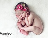 A FULL LIFE infants girls and toddlers, photoshoots and special occasions in pink and green small headband