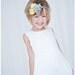 Kaylee soft felt yellow and grey braided  for little girls, infant, bridesmaids