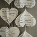 Vintage Scandinavian Book Paper Mobile 3D Heart Strings