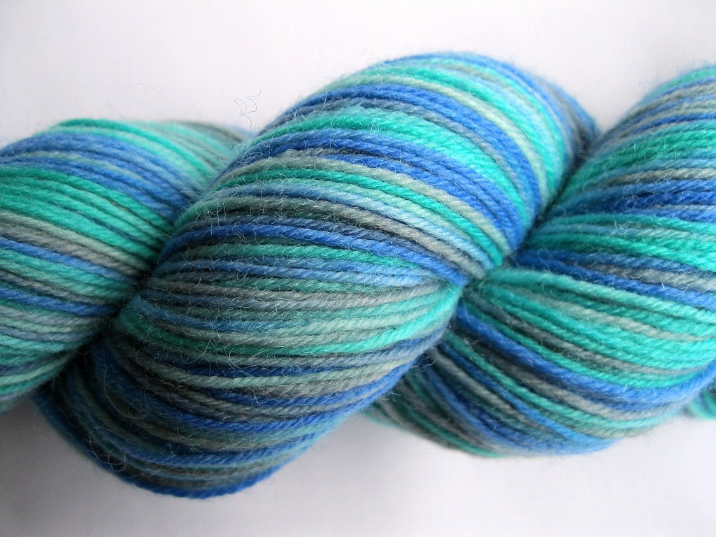 Ocean Drive - Hand Dyed Sock Yarn - 100g