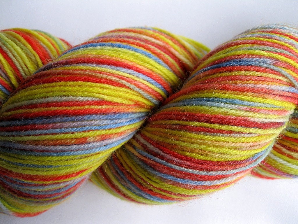 Melted Crayons - Hand Dyed Sock Yarn - 100g