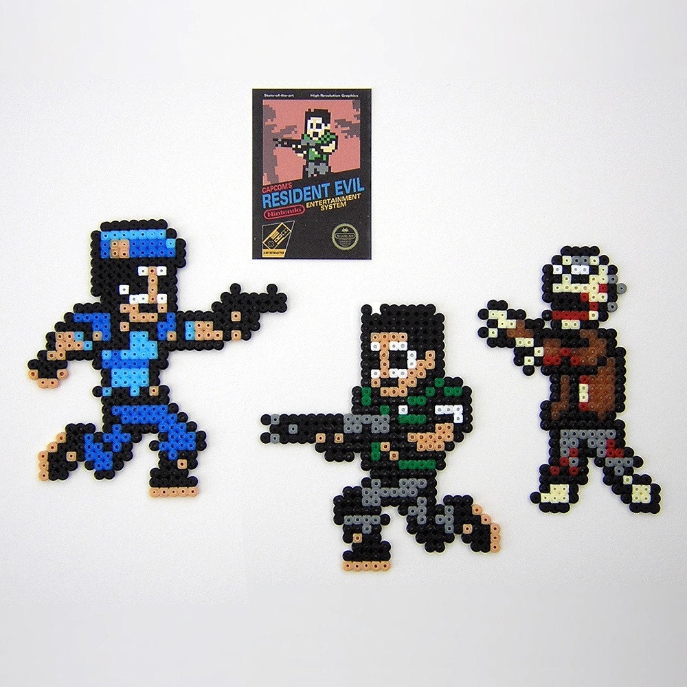 Resident Evil 8-Bit Fridge Magnets - Arcade Art