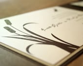 Cattail and Dragonfly Pocketfold Wedding Invitation - Deposit to get started