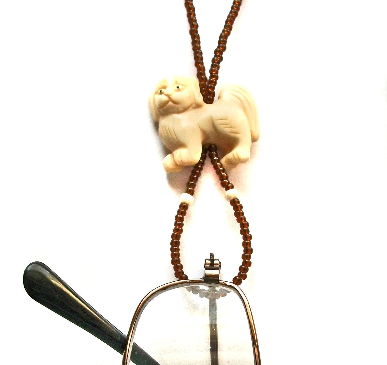 Magnetic ID Badge Eyeglass Puppy Dog Lanyard Necklace