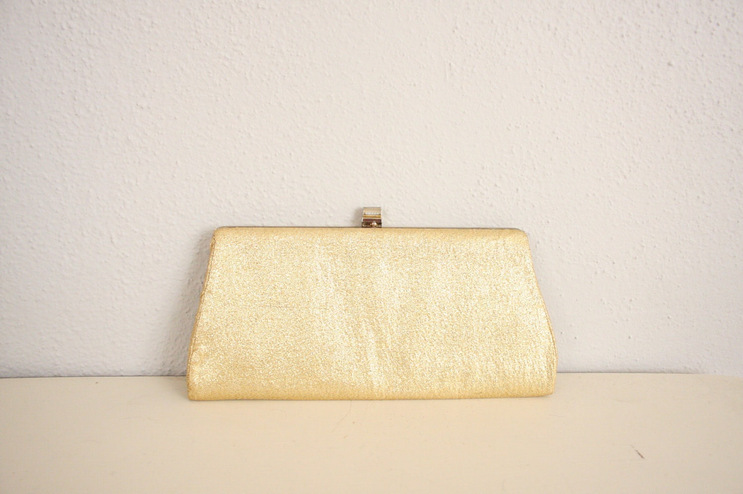 1960s Golden Cocktail Purse // Vintage Golden Chain Opera Handbag
