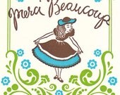 Merci Beaucoup Letterpress Cards - box set of ten