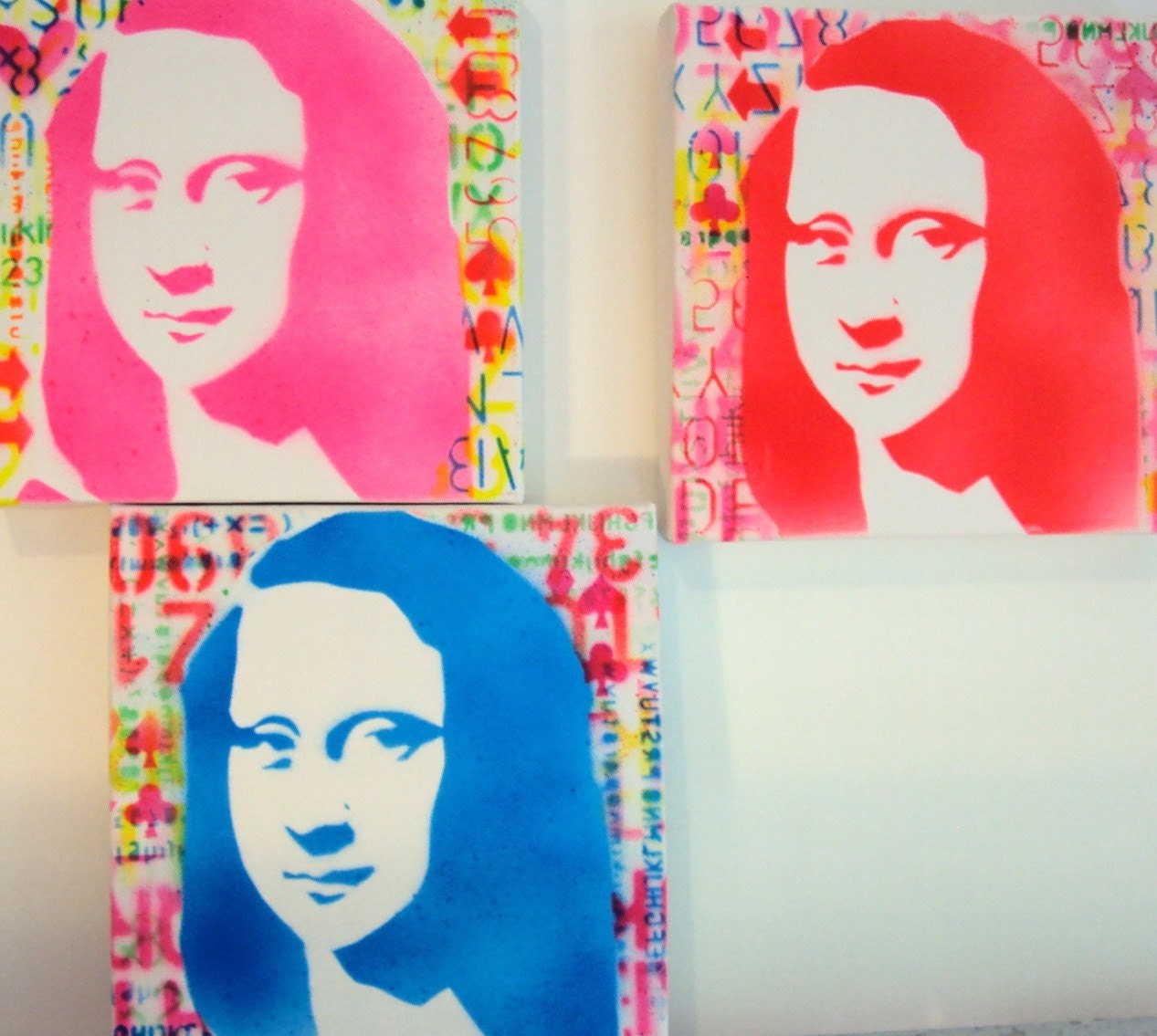 pink mona lisa lout graffiti