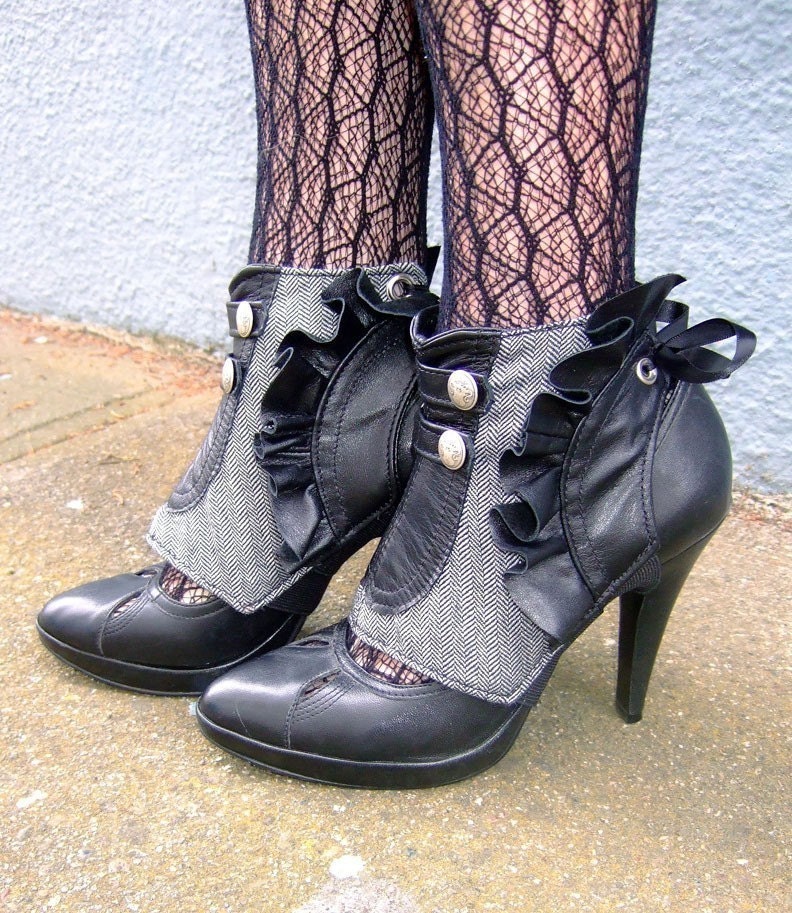 Selene- Herringbone Spats: LAST PAIR
