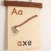 vintage FLASH card large - letter A - 1970s - alphabet card