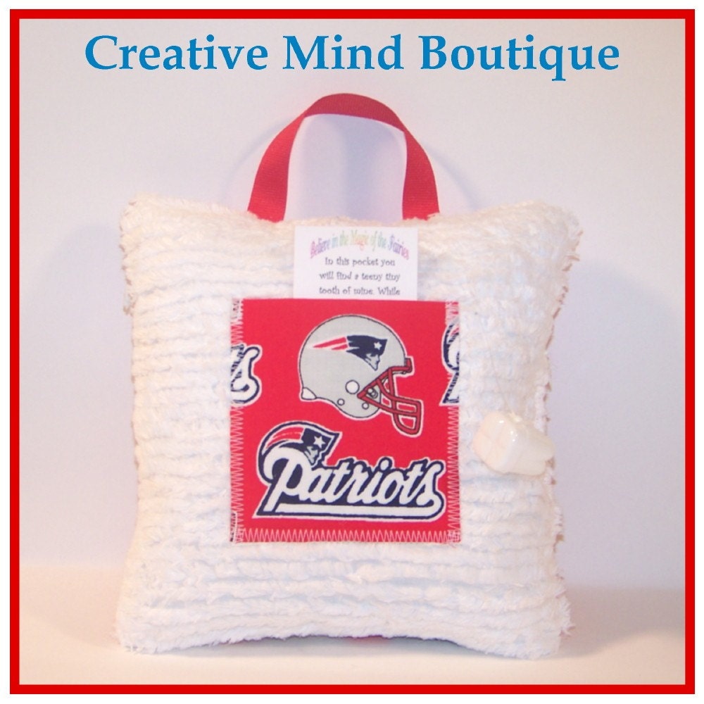Boy  Girl Tooth Fairy Pillow New England Patriots