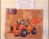 Boy Tooth Fairy Pillow - Front End Loader Truck