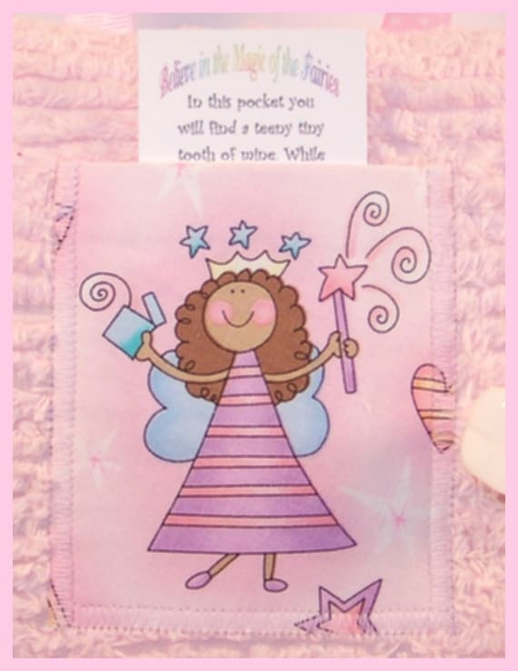 Girl Tooth Fairy Pillow - African American Tooth Fairy img