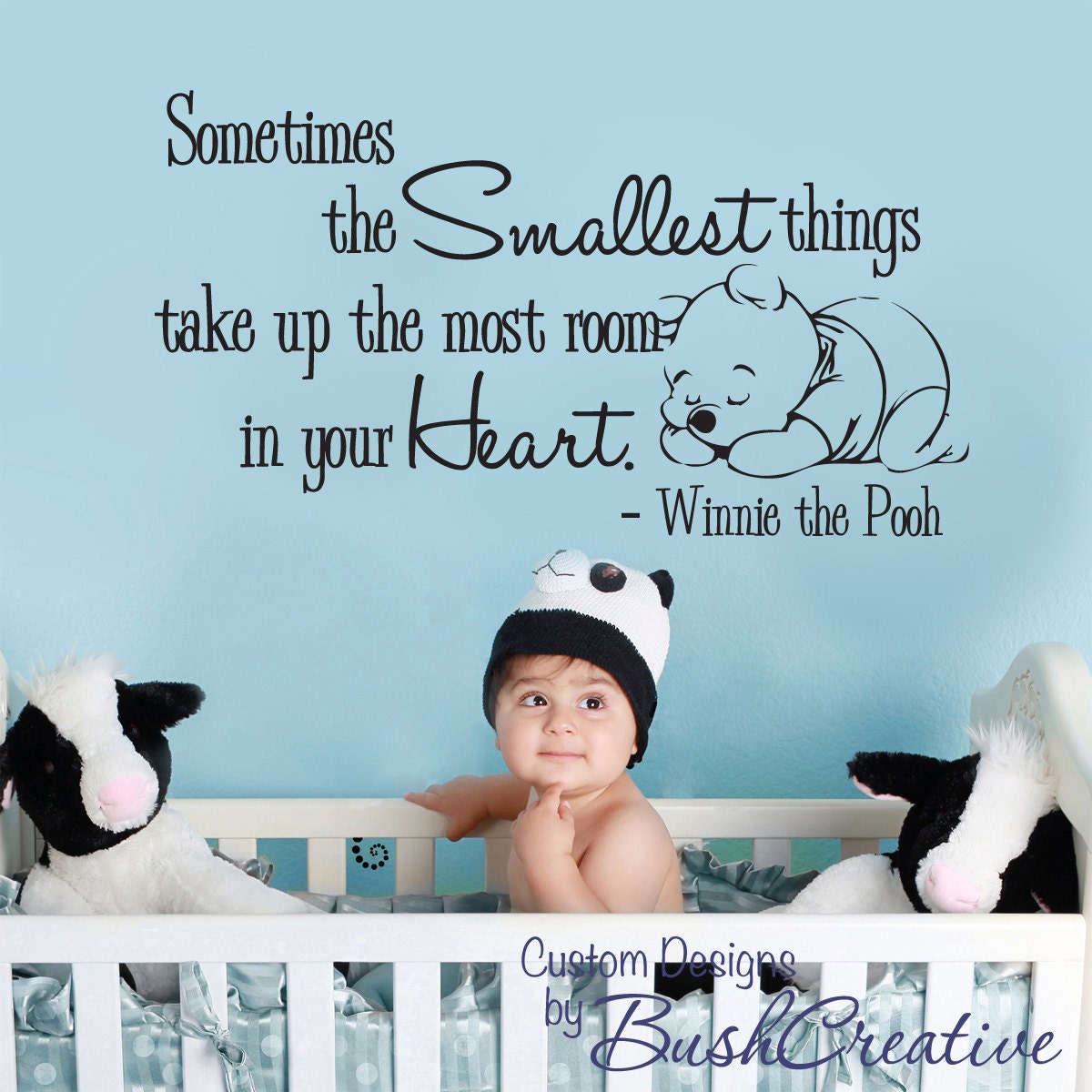 Wall Decal Winnie the Pooh Nursery Wall Words Large 003-35"