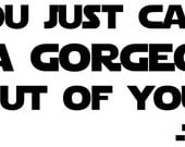 Star Wars Quote: Vinyl Wall Decal Hans Solo 004-36"