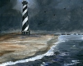 Cape Hatteras Lighthouse  At Night PRINT