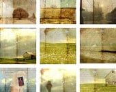 Collection of Landscapes - nine 5"x5" prints
