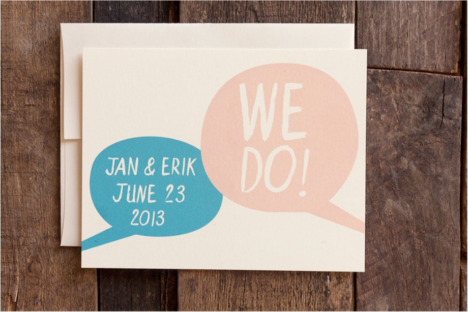 Wedding Invitation Save the Date - We Do Save the Date Set