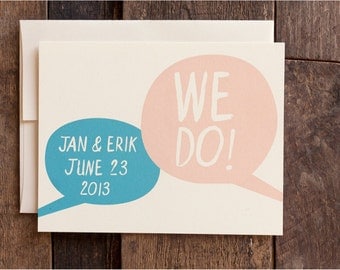 Wedding Invitation Save the Date - We Do Save the Date Set