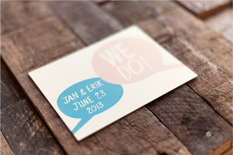 Wedding Invitation Save the Date - We Do Save the Date Set