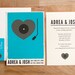 Vintage Wedding Invitation - Record Player Set