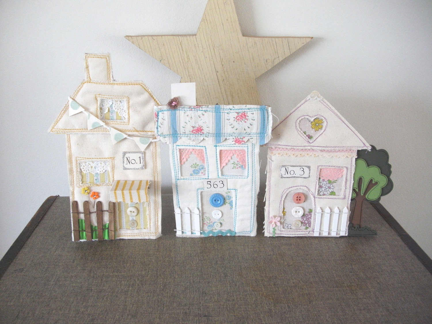 Mixed Media Fabric House - Number 563