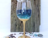 Beach Glass Wine Glass