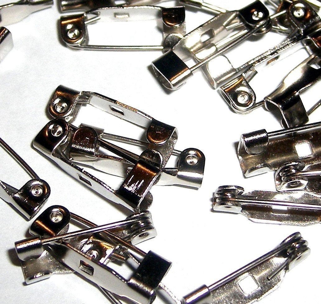 25 Stainless Steel Pin Backs - 5/8 inch