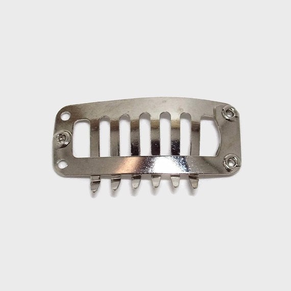 6 Metal Snap Combs - 30mm (1 1/4 inch)