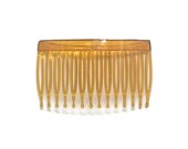 24 Plastic Hair Combs Amber Color- 70mm (3 inch)