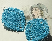 Sheridan Crochet Earrings- Aqua