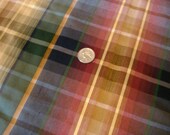 Vintage Fabric--Multi Stripe Check-Off Bolt-Upholstery Decorator Yardage-  13 Yards Material-Stella Ranae