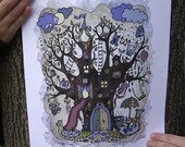 Cozy House Tree Print