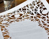 Apple Trees Papercut Ketubah - Jewish Marrigage Contract