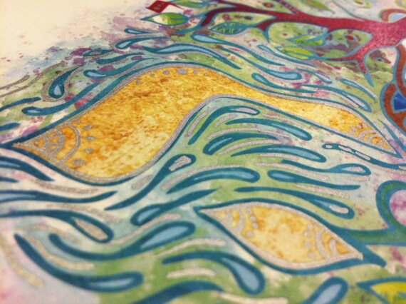 Four Elements- Air, Water, Earth and Fire, Wedding Contract or Ketubah