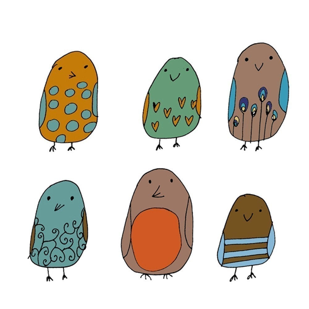 A ballyhoo of birds-print