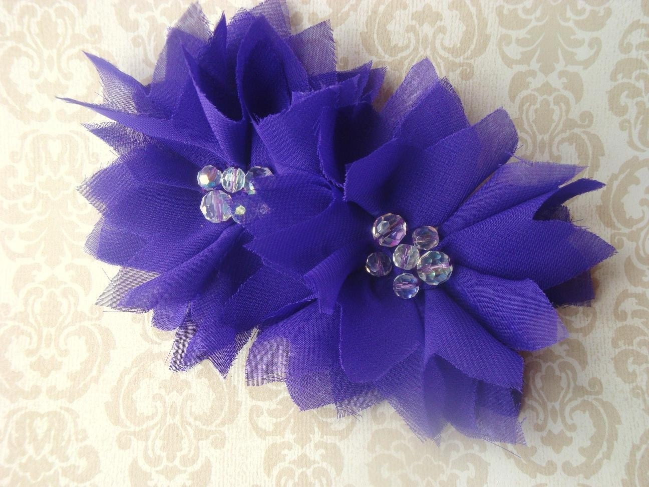 Wedding Hair Accessory - Bridesmaid Hair AccessoryChiffon Fascinator -Iris