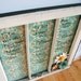 vintage window upcycled into modern artwork