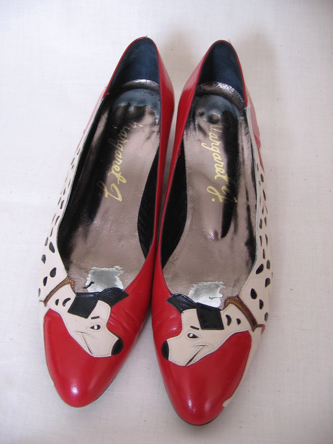 Margaret Jerrold Dalmation dog red shoes 6M