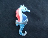 Seahorse of Style Pepsi Aluminum Can Pin or Magnet