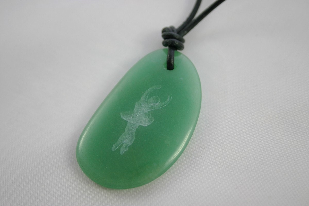 Ballerina Engraved Green Aventurine Gemstone Ballet Dancer
