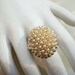 Vintage pearl cluster and rhinestone cocktail ring
